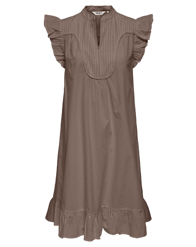 Only - OnlAdda V-neck Kjole - Brown Lentil
